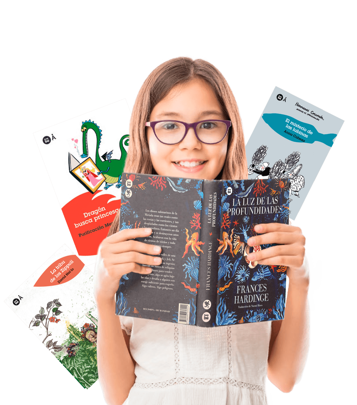 Estudiante sosteniendo libros educativos